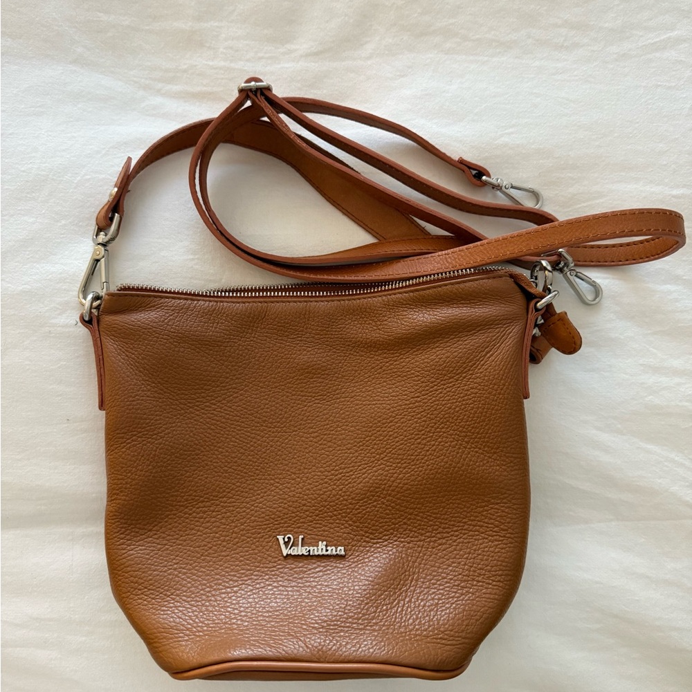 Valentina Tan Crossbody Bag with Minimalist Design